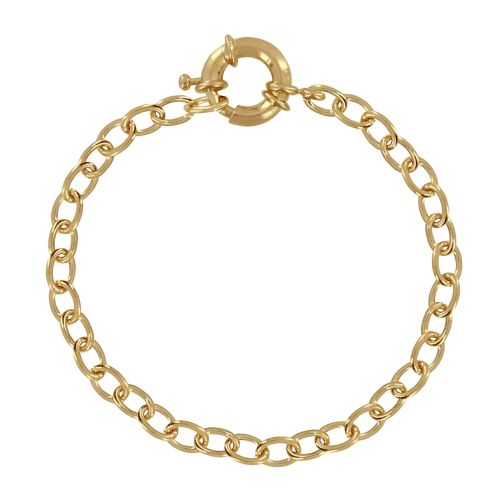 Bracelet Plaqué Maillons Ovales Fermoir Bouée - LES POULETTES BIJOUX - Modalova