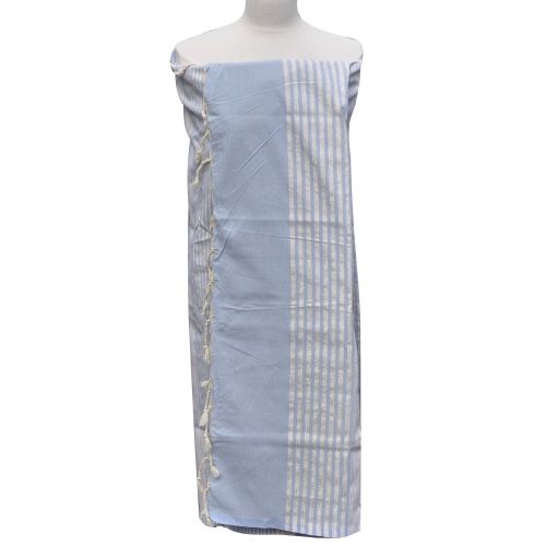 BIJOUX - Fouta Drap Plage et Hammam Coton Bande et Petites Rayures Lur - LES POULETTES - Modalova
