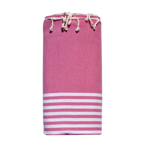 BIJOUX - Grand Fouta Drap Plage et Hammam Coton Petites Rayures Blanch - LES POULETTES - Modalova