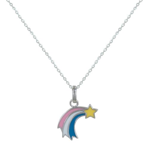 Collier 925 Etoile Filante Multicolore - LES POULETTES BIJOUX - Modalova