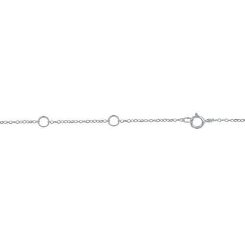Collier 925 Rhodié Solitaire Cristal 7mm - LES POULETTES BIJOUX - Modalova