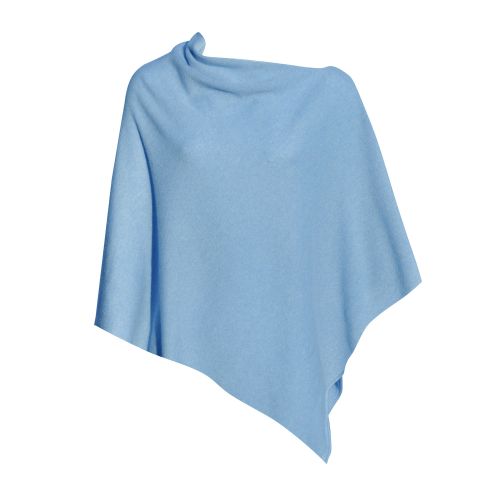 Poncho 100% Cachemire 2 Fils Classics - Bleu ciel - LES POULETTES BIJOUX - Modalova