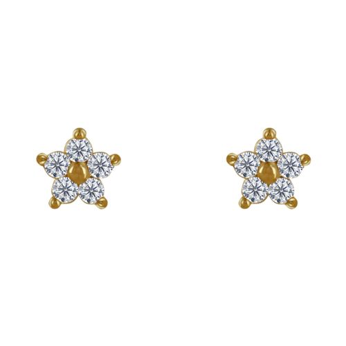 Boucles d'Oreilles Plaqué Flocon de Neige et Strass - LES POULETTES BIJOUX - Modalova