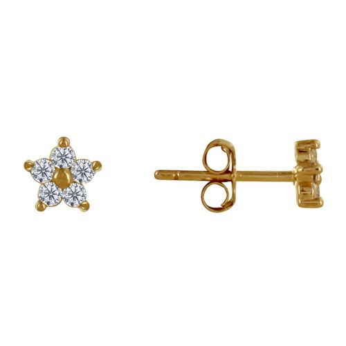 Boucles d'Oreilles Plaqué Flocon de Neige et Strass - LES POULETTES BIJOUX - Modalova