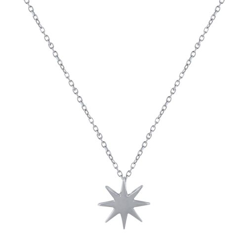 Collier 925 Rhodié Etoile du Berger - LES POULETTES BIJOUX - Modalova