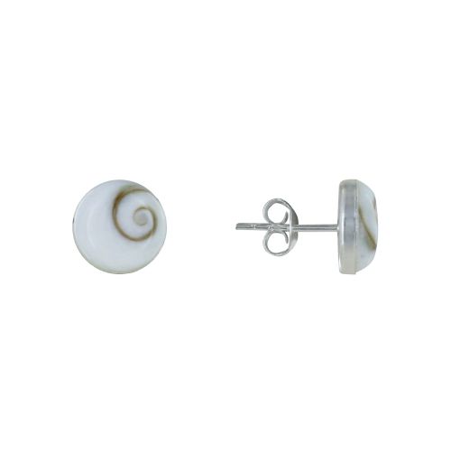 Boucles d'Oreilles Argent Clous Oeil de Ste Lucie Rond - LES POULETTES BIJOUX - Modalova