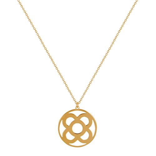 Collier Argent Doré Fleur de Barcelone - LES POULETTES BIJOUX - Modalova