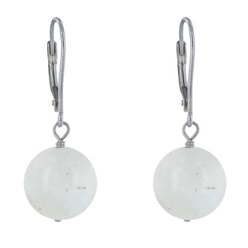 Boucles d'Oreilles Dormeuse Argent 925 et Perle de Pierre de - LES POULETTES BIJOUX - Modalova