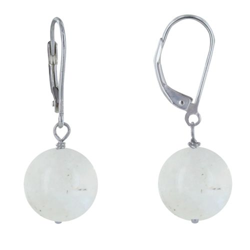 Boucles d'Oreilles Dormeuse Argent 925 et Perle de Pierre de - LES POULETTES BIJOUX - Modalova