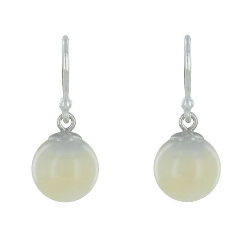 Boucles d'Oreilles Argent 925 Billes de Nacre - LES POULETTES BIJOUX - Modalova