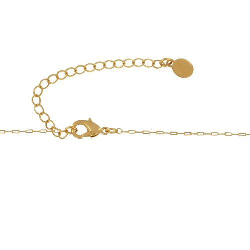 Collier Plaqué Or 5 Perles Facettées de Tourmaline - LES POULETTES BIJOUX - Modalova