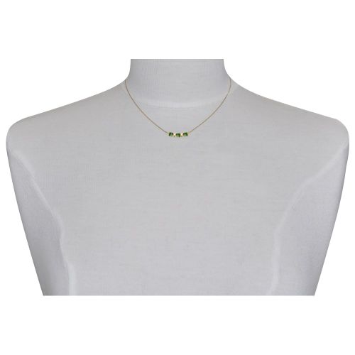 Collier Gold Filled Trois Petits Cubes de Diopside - LES POULETTES BIJOUX - Modalova