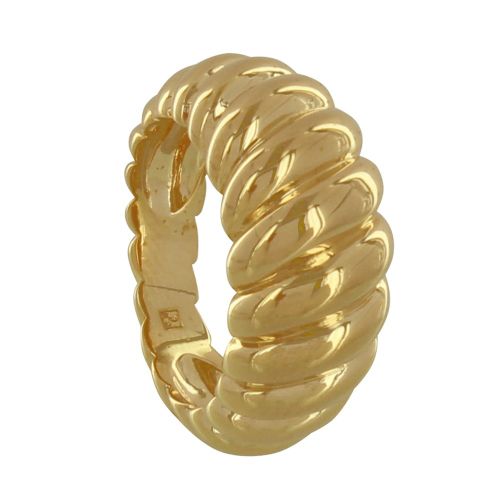 Bague Plaqué Torsade Bombée - taille 58 - LES POULETTES BIJOUX - Modalova