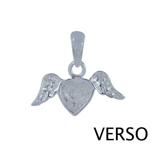 Pendentif 925 Coeur et Ailes d'Ange - Petit Modèle - LES POULETTES BIJOUX - Modalova