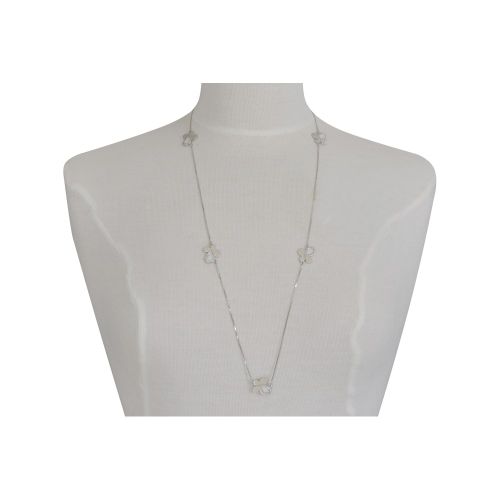 Sautoir Papillons Argent 925 et Agate Blanche - LES POULETTES BIJOUX - Modalova
