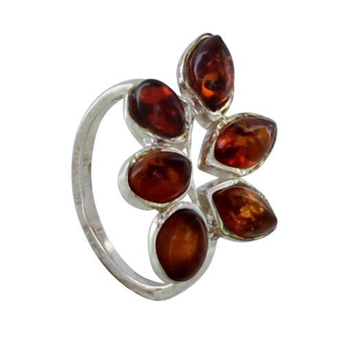 Bague Argent Feuillage d'Ambre - LES POULETTES BIJOUX - Modalova