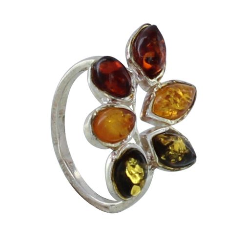 Bague Argent Feuillage d'Ambre 3 Couleurs - LES POULETTES BIJOUX - Modalova