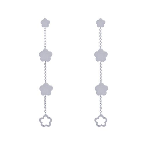 Boucles d'Oreilles 925 Chainette 3 Petites Fleurs - LES POULETTES BIJOUX - Modalova