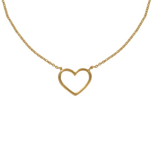 Collier Plaqué Coeur Ajouré - LES POULETTES BIJOUX - Modalova