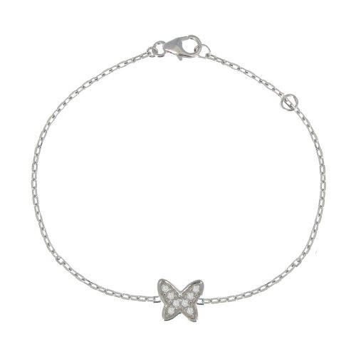 Bracelet Mini Papillon et ses Strass en - LES POULETTES BIJOUX - Modalova