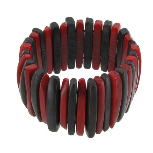 Bracelet Lamelles de Tagua Rouge et - LES POULETTES BIJOUX - Modalova