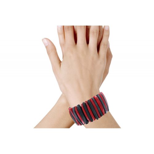 Bracelet Lamelles de Tagua Rouge et - LES POULETTES BIJOUX - Modalova