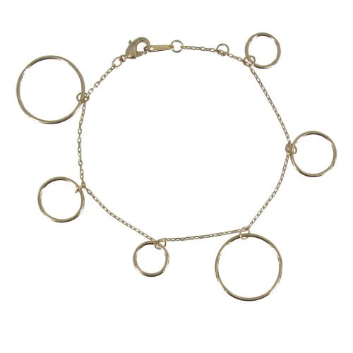 Bracelet Plaqué Multi Anneaux - LES POULETTES BIJOUX - Modalova