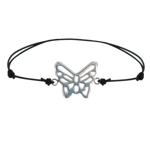 Bracelet Argent Papillon Ajouré Lien - LES POULETTES BIJOUX - Modalova