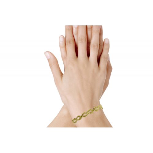 V Cruciani Bracelet Dentelle Infini Lurex Doré - LES POULETTES BIJOUX - Modalova