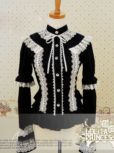 Lolita Robe Boutons gothique dentelle pur coton Dguisements Halloween - Milanoo - Modalova
