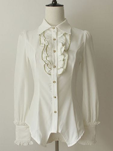 Coton pliss blanc Lolita Chic chemises Dguisements Halloween - Milanoo FR - Modalova