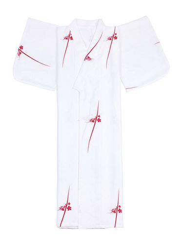 Costume Japonais De Kimono Blanc En Mlang De Coton Robe De Toussaint De Ftes Dguisements Halloween - Milanoo FR - Modalova