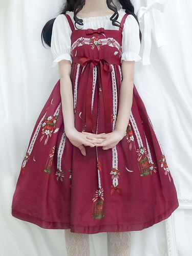 Sweet Lolita JSK - Jupe-pull lolita plisse imprim robe Dguisements Halloween - Milanoo - Modalova