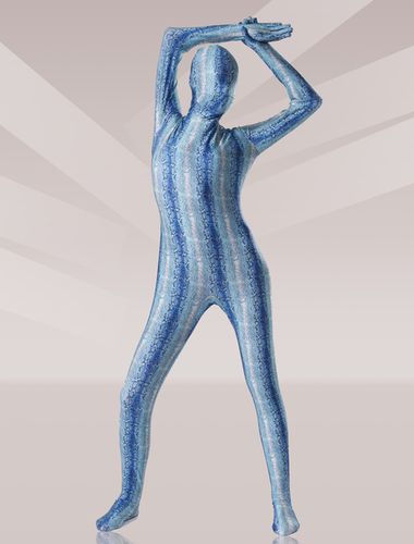 Costume de zentai envelopp unisexe en lycra spandex multicolore motif serpent bleu Dguisements Halloween - Milanoo - Modalova