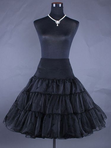 Lolita Jupon doux noir 2022 taille haute Lolita Petite Jupe Dguisements Halloween - Milanoo FR - Modalova