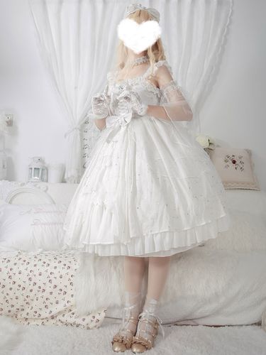 Douce Lolita JSK Robe Neverland Style de Mariage Jupes Lolita blanches - Milanoo - Modalova