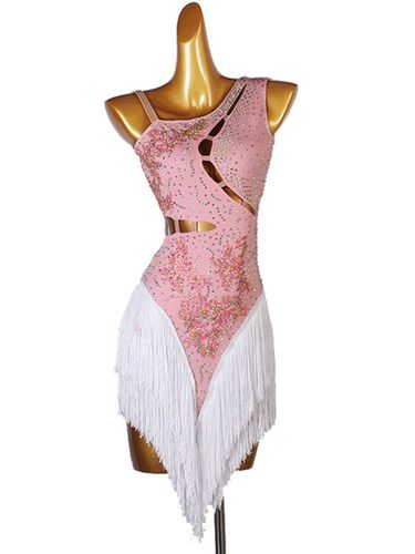 Robes de danse latine Costume de danse Lycra Spandex rose - Milanoo FR - Modalova