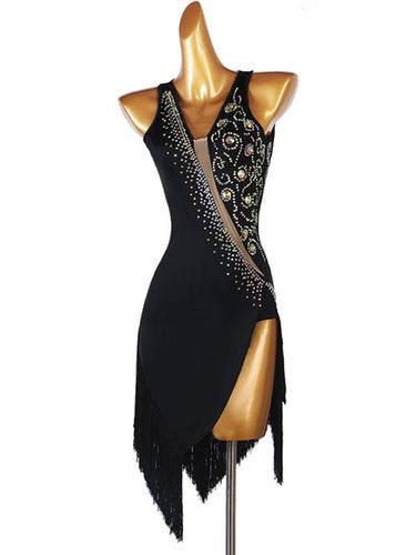 Costume de danse latine Costume de danse Lycra Spandex noire - Milanoo FR - Modalova