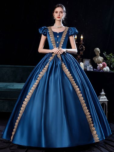 Costumes rtro robe bleu royal Euro-Style Marie-Antoinette Costume vtements vintage - Milanoo - Modalova