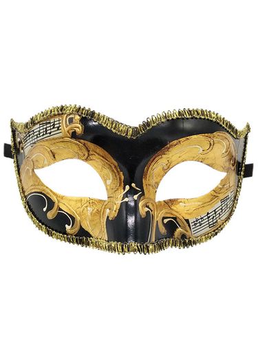 Masque De Carnaval Pour Adultes Accessoires De Costumes Cosplay Vintage De Mascarade En Plastique Noir Or Dguisement - Milanoo FR - Modalova