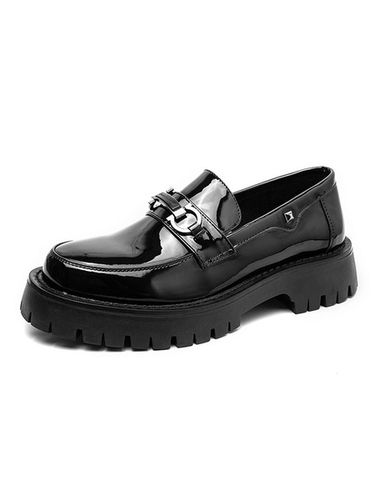 Chaussures Mocassins Pour Hommes Slip-On Dtails Mtalliques Bout Rond Cuir PU - Milanoo FR - Modalova