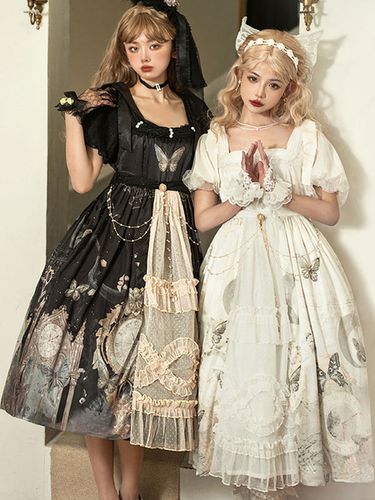 Sweet Lolita Robe Polyester Manches Courtes Robe lastique Rglable - Milanoo - Modalova