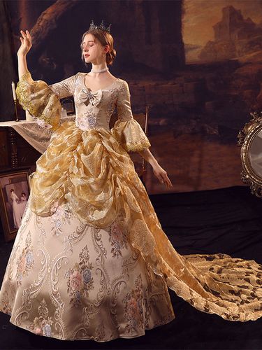 Costumes rtro dors Robe en polyester Costume Marie Antoinette Vtements vintage de style europens - Milanoo - Modalova