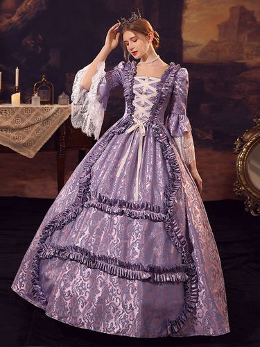 Costumes rtro violets Robe en polyester Costume rtro Marie Antoinette Costume du XVIIIe sicle - Milanoo - Modalova