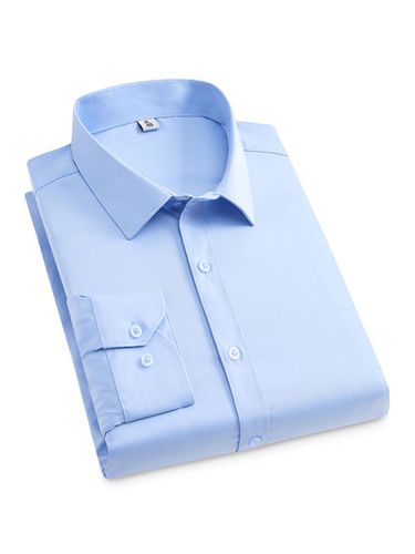Chemises Habilles Chemises Homme Chemise Habille Homme Classique Manches Longues Mariage Bleu Ciel Clair Rouge Brique - Milanoo - Modalova