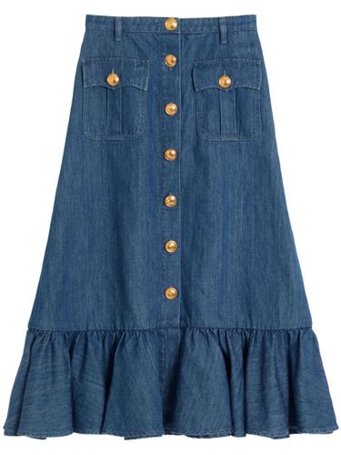 Valentino Denim Midi Skirt - Valentino - Modalova