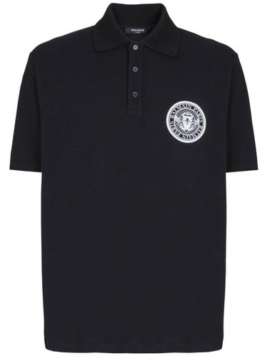 Balmain Cotton Polo With Coin Print - Balmain - Modalova