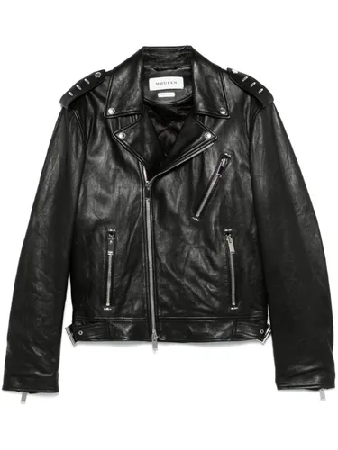 Alexander McQueen Leather Jacket - Alexander McQueen - Modalova
