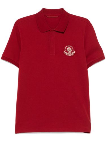 Moncler Cotton Polo Shirt With Logo - Moncler - Modalova