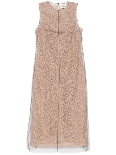 Fendi Lace Midi Dress - Fendi - Modalova